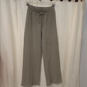 Women's Tan Wide-leg Drawstring Pants